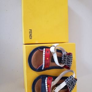 Fendi girls sandles size II 3-6 months